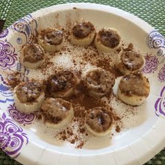 A picture of Quick&Easy Almond Butter Banana Bites.