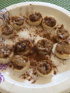 A picture of Quick&Easy Almond Butter Banana Bites.