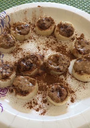 A picture of Quick&Easy Almond Butter Banana Bites.