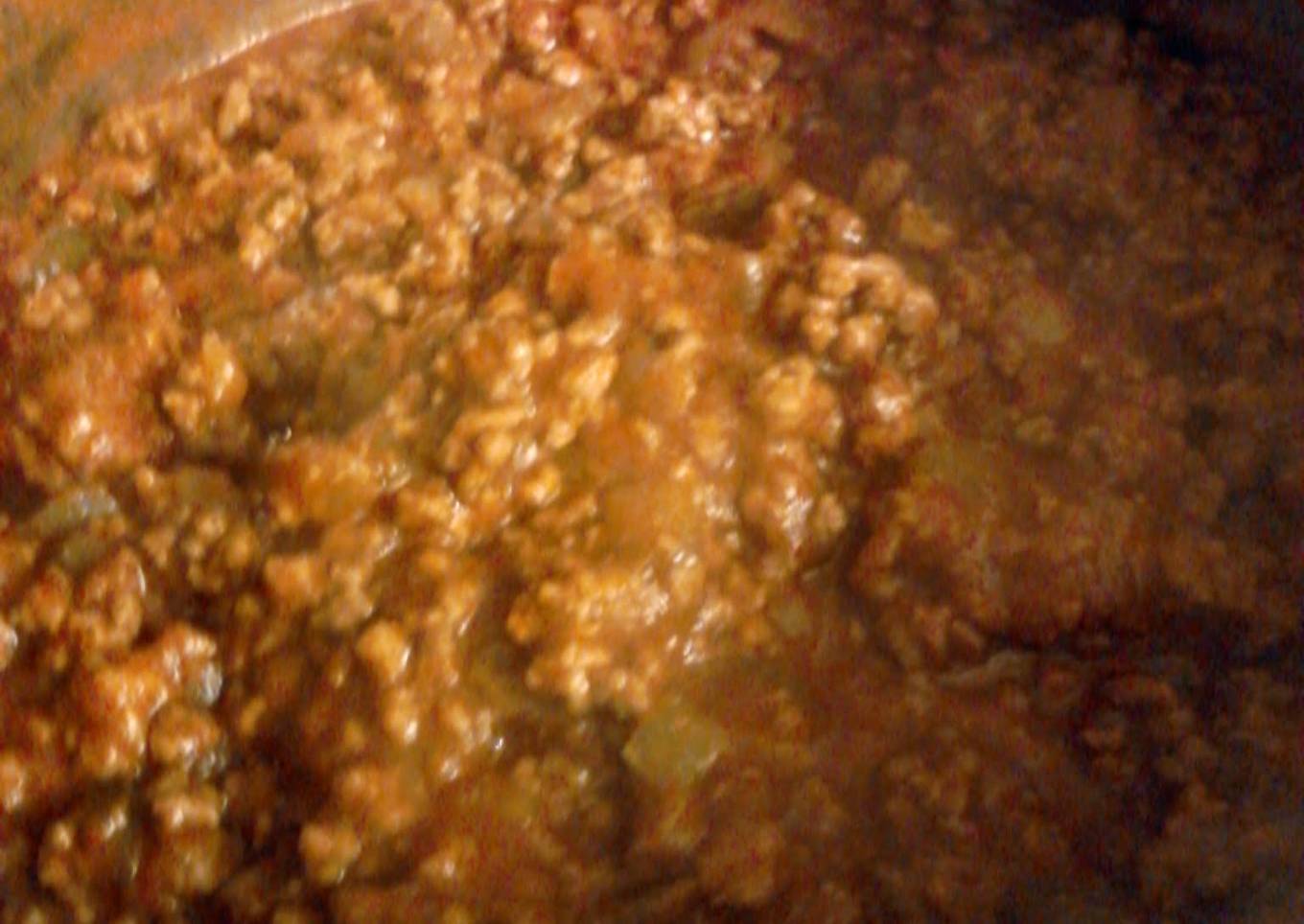 My mother's thick, thick spaghetti sauce