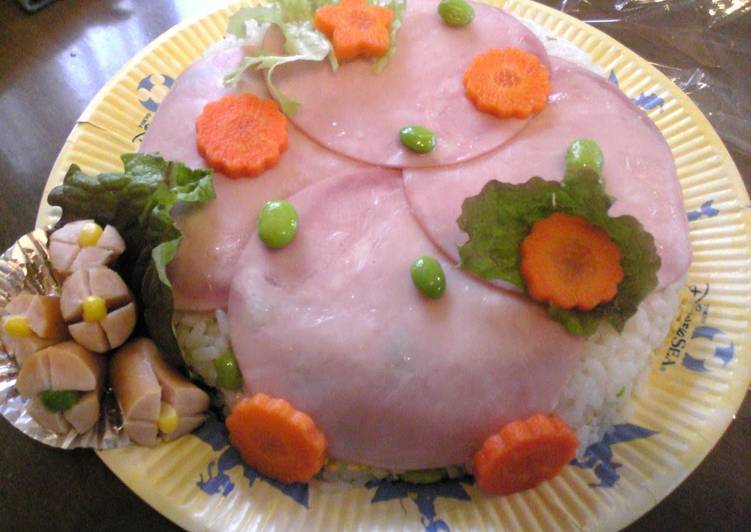 Recipe of Ultimate Festive Ham Sushi for Girl&#39;s Day