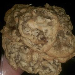 A picture of Chocolate nut coconut cookies.