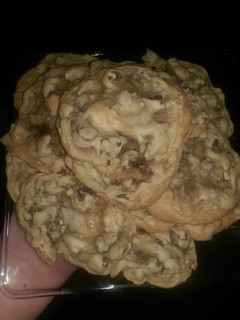 A picture of Chocolate nut coconut cookies.