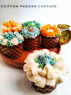 Foto resep Chiffon Pandan Cup Cake Putih Telur