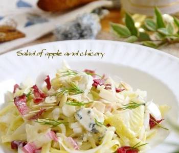 Fresh, Prepare Recipe Apple  Chicory Cheese Salad Delicious Perfect