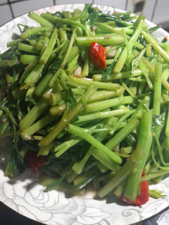 辣炒空心菜 的食譜成品照片