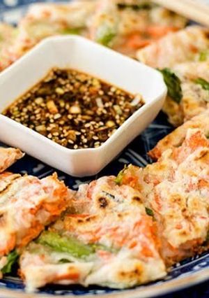 A picture of Salmon & Green Onion Chijimi (Gluten-Free).