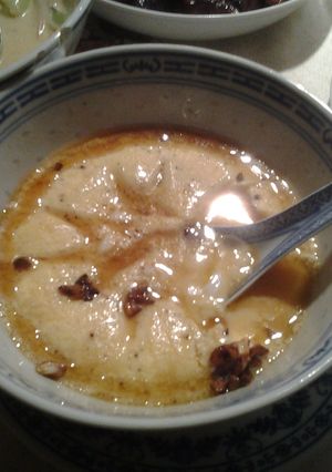 A picture of Steamed egg water, typical chinese side dish.