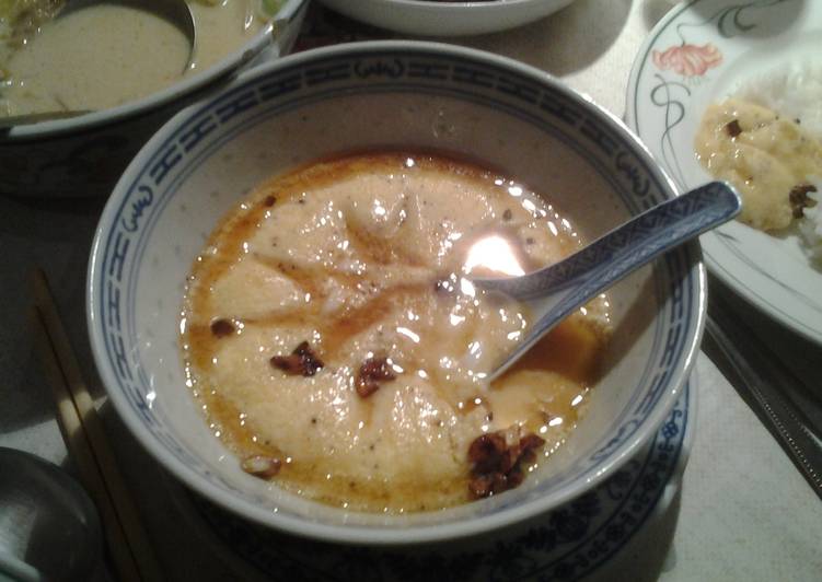 Steamed egg water, typical chinese side dish