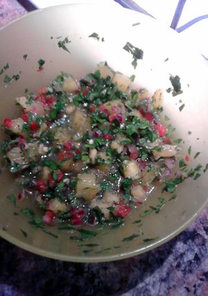 A picture of pineapple salsa.