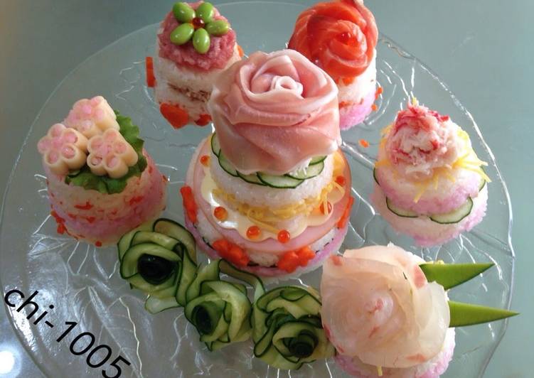 Easiest Way to Prepare Perfect Sushi Cake For Hina Matsuri, Birthdays, Parties, or Celebrations!