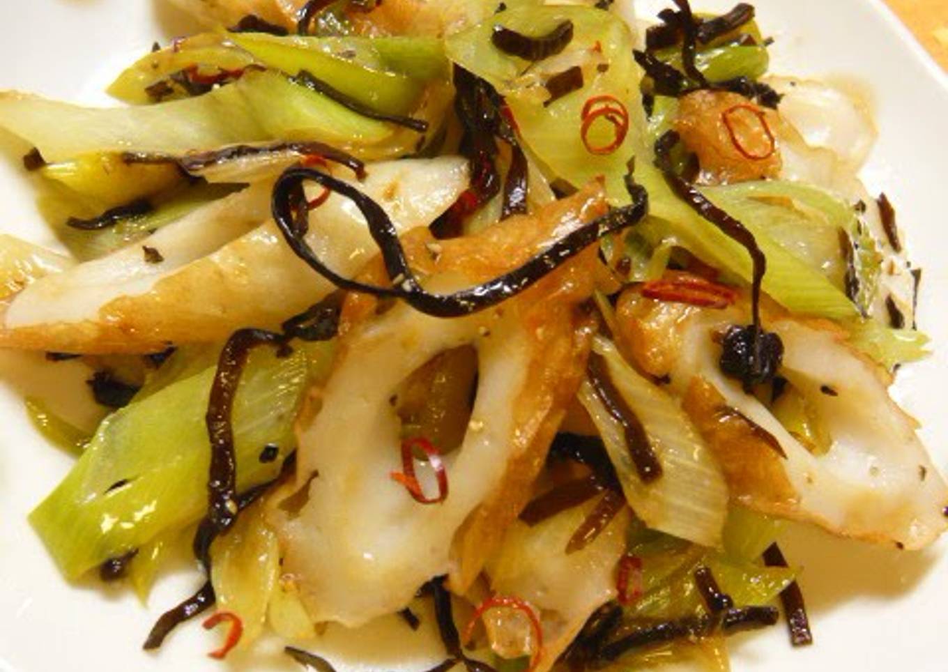 Butter Stir-Fried Chikuwa with Shio-Konbu