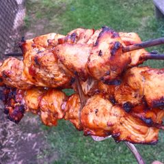 A picture of Mango Habanera chicken Kabobs.