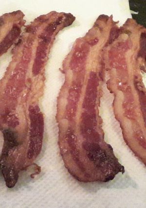 A picture of Perfectly Cooked Bacon.