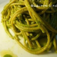 A picture of Easy Macrobiotic Komatsuna Spaghetti Genovese.