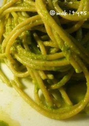 A picture of Easy Macrobiotic Komatsuna Spaghetti Genovese.