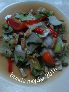 Foto resep Tumis sawi putih pedas ceria
