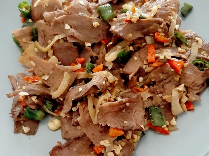 Cara Gampang Membuat Resep Lidah Sapi Tumis Cabe Ijo yang Menggugah Selera Anti Ribet, Bikin Ngiler
