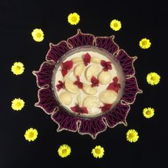 A picture of Rice Dumplings in Jaggery Malai.