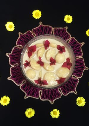 A picture of Rice Dumplings in Jaggery Malai.