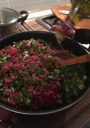 A picture of Kisir (bulgur wheat salad).