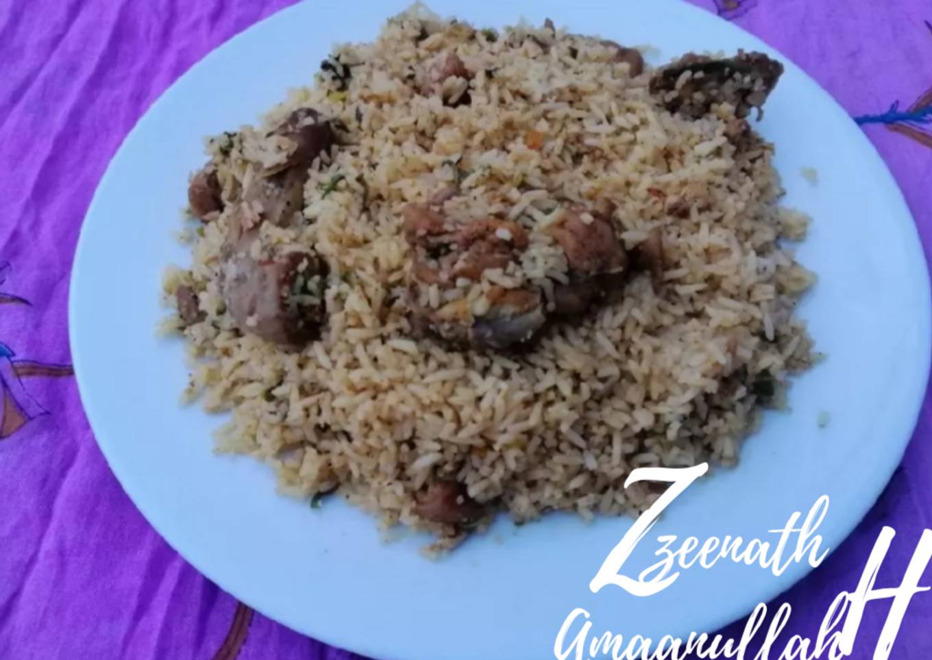 Leftover Chicken Fried Rice with Schezwan Chutney