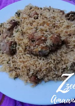 A picture of Leftover Chicken Fried Rice with Schezwan Chutney.