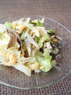 A picture of Delicious Maitake Mushroom, Cabbage & Scrambled Egg Salad.