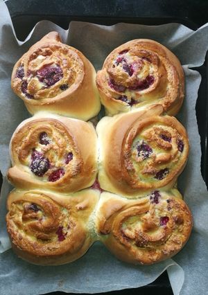 Málnás-csokis kalács recept fotója