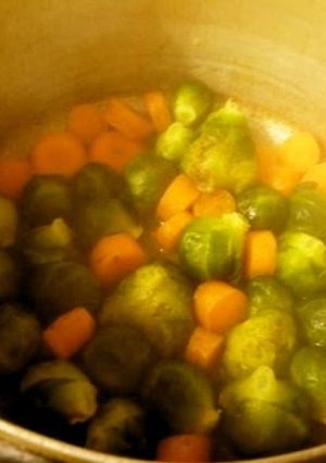 A picture of Brussels Sprout & Carrot Butter Simmer.