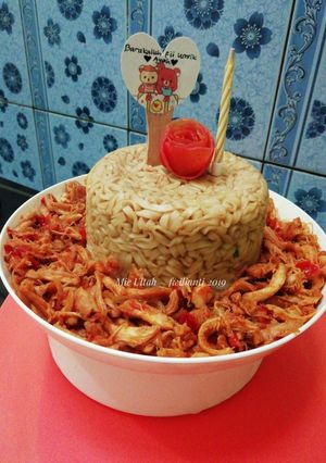 Foto resep Mie Ultah Ayam Suwir Pedas