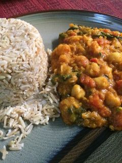 A picture of Vegetarian Spinach Curry.