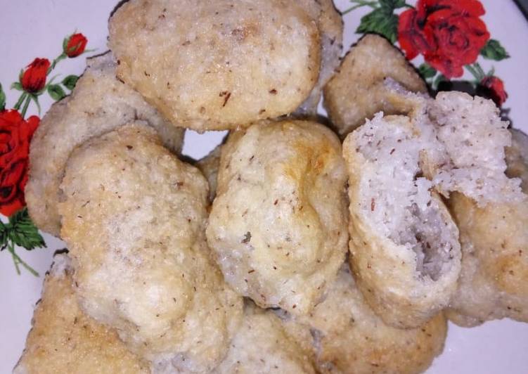 Bagaimana Menyiapkan Bismillah,jadah goreng gurih yang Enak Banget