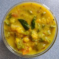 A picture of Peerkangai Kootu Ridge Gourd Curry.