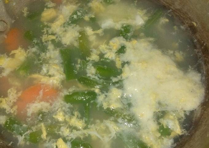 Resep Sayur Bening Telur, wortel dan Buncis Anti Gagal