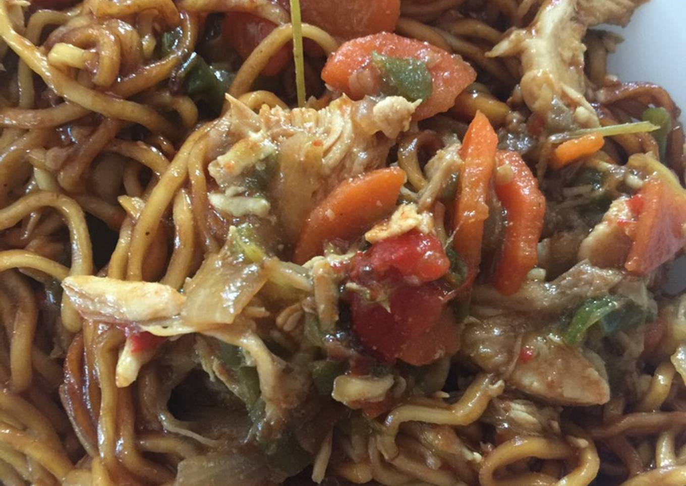 Fideos chinos con verduras