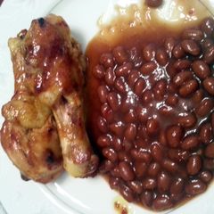 A picture of sweet and spicy chicken.