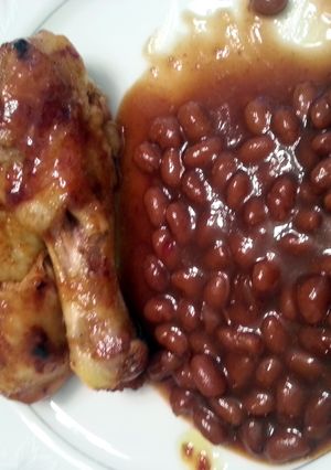 A picture of sweet and spicy chicken.