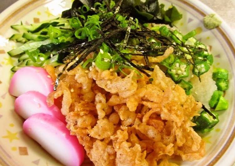 Simple Way to Make Favorite Chilled Tanuki Udon Noodles with Grated Daikon Radish
