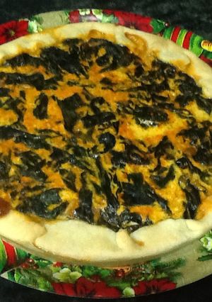 Una foto de Quiche de espinacas y queso fresco