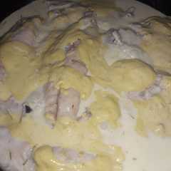 Una foto de Pescado a la crema de mostaza