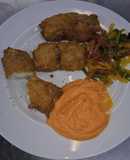 Rebozado de Pescado con Hierbas y Queso