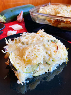 Una foto de Pastel de patata y calabacín