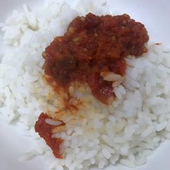 Just rice and stew A picture of Just rice and stew.