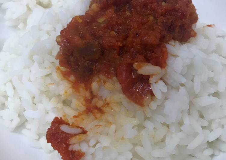 Easiest Way to Make Homemade Just rice and stew