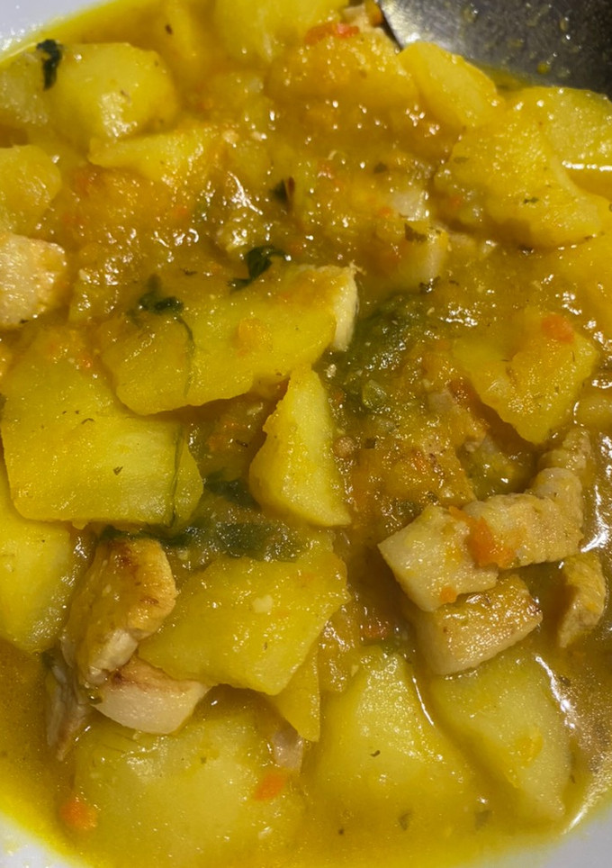 Una foto de Patatas con pimientos y panceta a la cazuela