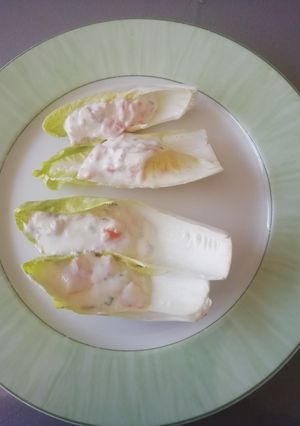 Une photo de Barquette d'endive à la truite fumée