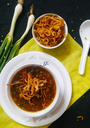 A picture of Manchow soup.
