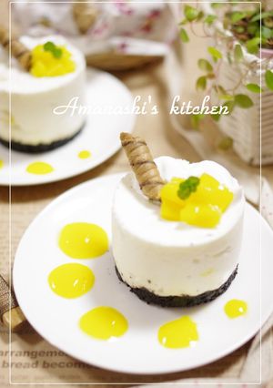 A picture of Cheesecake-Style Mousse Made with Yogurt.