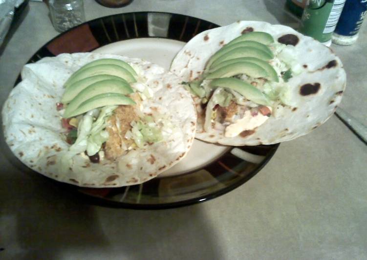 Recipe of Super Quick Homemade Xtals Fish Tacos